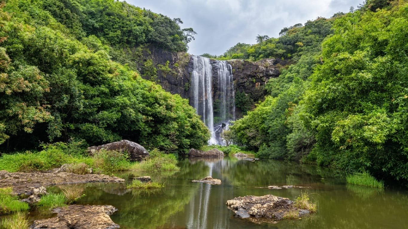 7 Cascades Waterfall Pool Hiking Mauritius