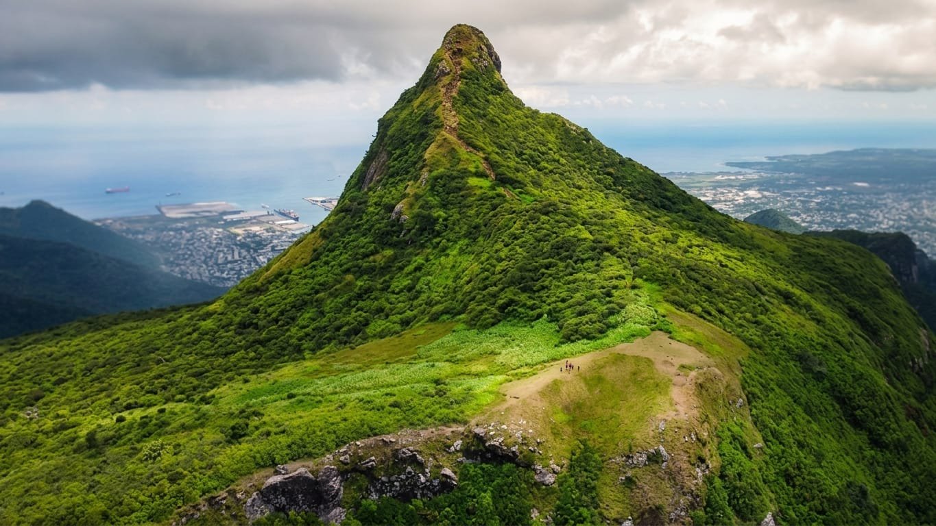 Le Pouce Mountain Hiking Trail Mauritius Peak View