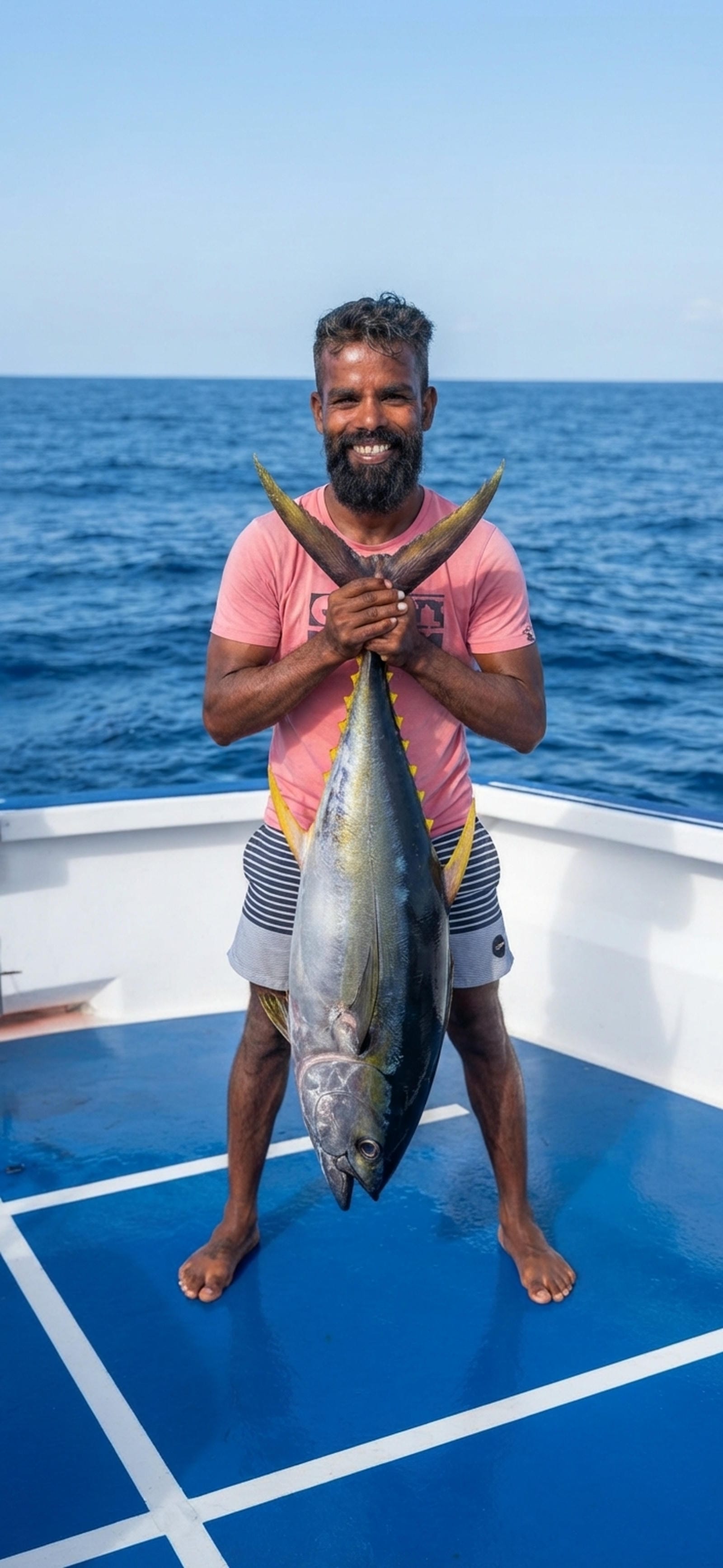 Angler Yellowfin Tuna Catch Mauritius