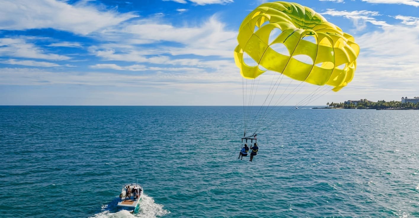 Parasailing Activity Balaclava Mauritius Aerial View