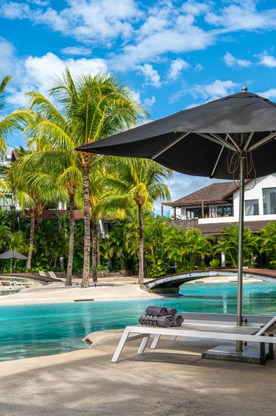 Mont Choisy Pool Villa Resort Lagoon Pool Sunbed