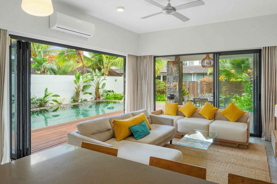 Mont Choisy Pool Villa Luxury Lounge Pool View
